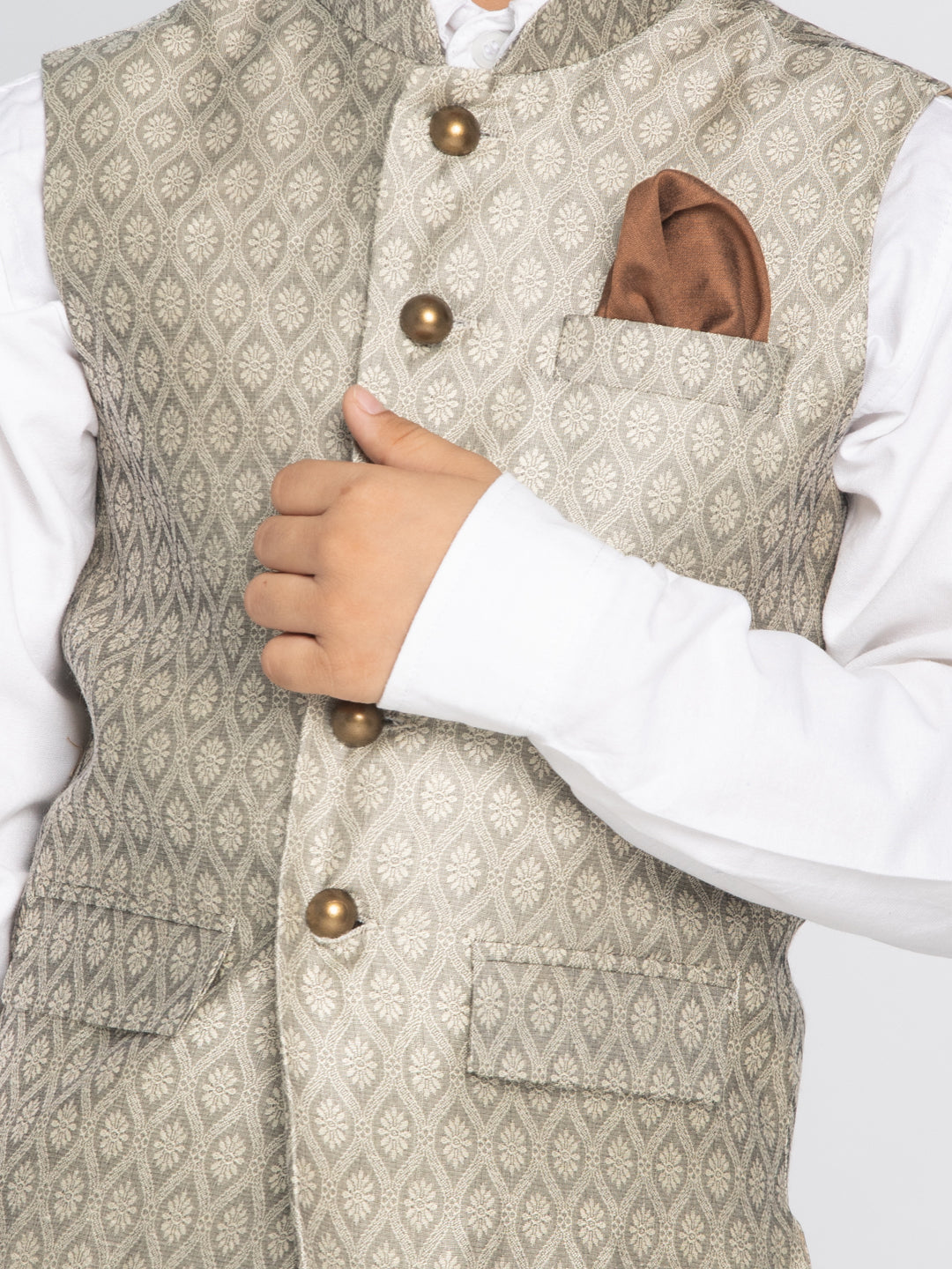 Boy's Beige Nehru Jacket