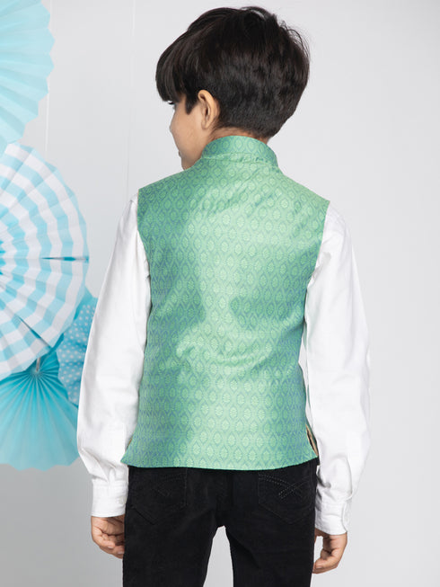 Boy's Green Nehru Jacket