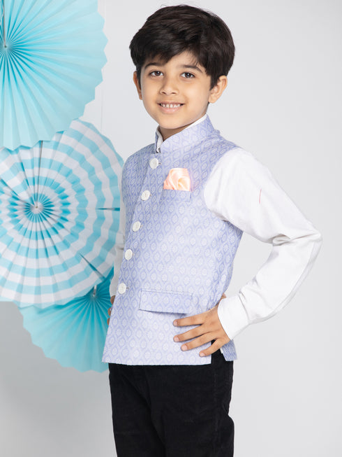Boy's Lavender Nehru Jacket