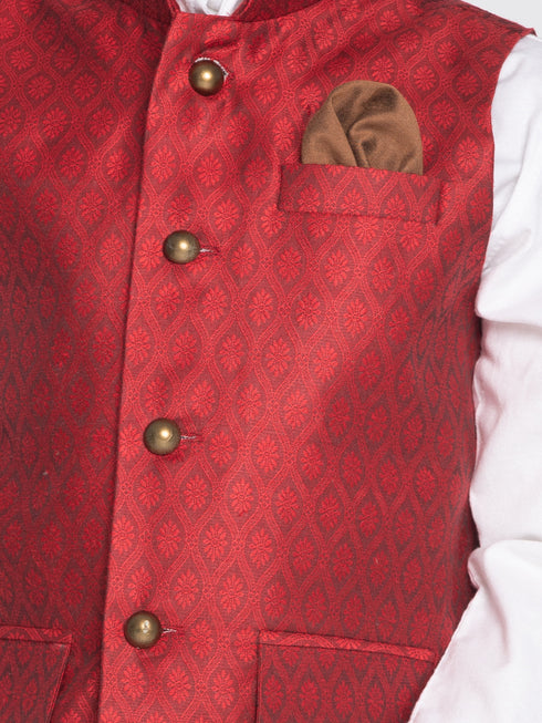 Boy's Maroon Nehru Jacket