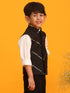Boy's' Black Mirror Work Ethnic Jacket
