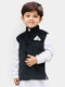 Boys' Black Velvet Nehru Jacket