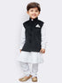 Boys' Black Velvet Nehru Jacket