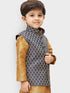 Boys' Blue Silk Blend Nehru Jackets