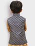 Boys' Blue Silk Blend Nehru Jackets