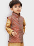 Boys' Maroon Silk Blend Nehru Jackets