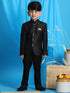 Boy's Black Silk Blend Jodhpuri