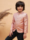 Boy's Pink Silk Blend Woven Jodhpuri