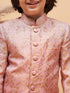 Boy's Pink Silk Blend Woven Jodhpuri