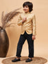 Boy's Rose Gold Silk Blend Jodhpuri