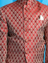 Boy's Maroon Woven Silk Blend Jodhpuri