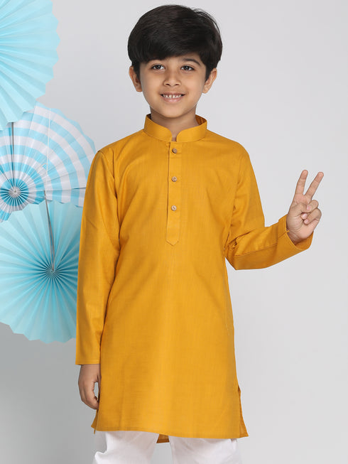 Boy's Mustard Kurta