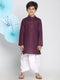 Boy's Purple Kurta And Dhoti Set