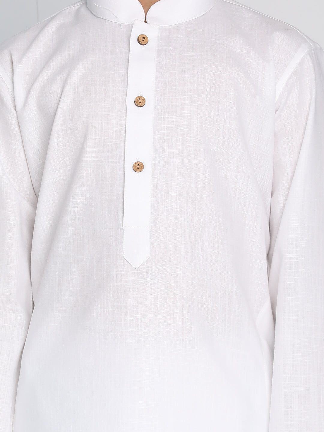 Boys' White Kurta Pyjama Set