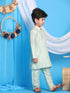 Boy's' Mint Green Viscose Kurta And Pyjama Set