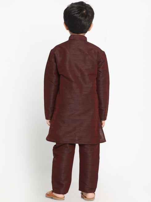 JBN Creation Boys' Silk Blend Kurta and Pyjama Set