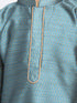 Boys' Blue Cotton Silk Blend Kurta and Pyjama Set