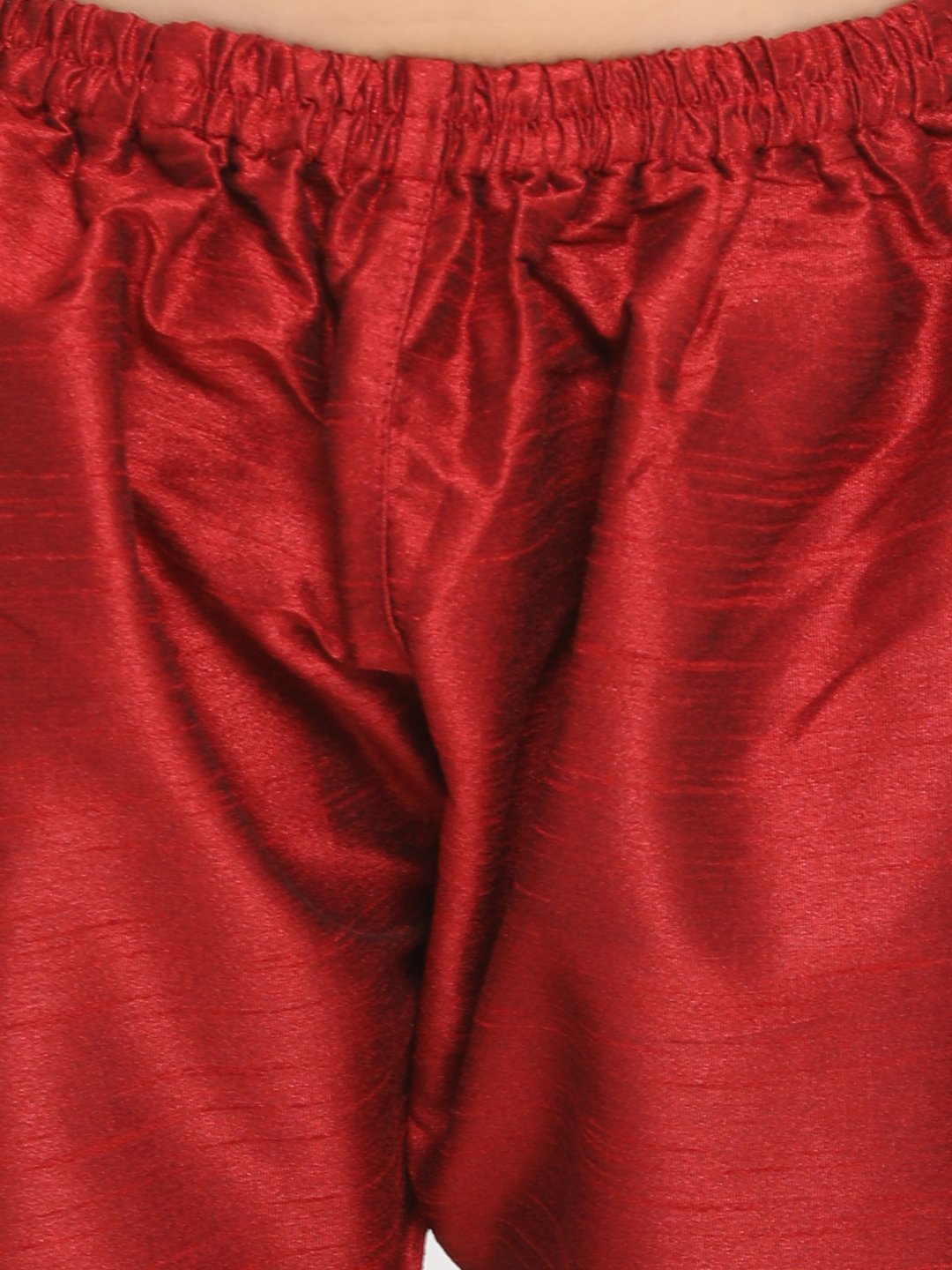 VASTRAMAY Boys' Gold Silk Blend Kurta and Pyjama Set