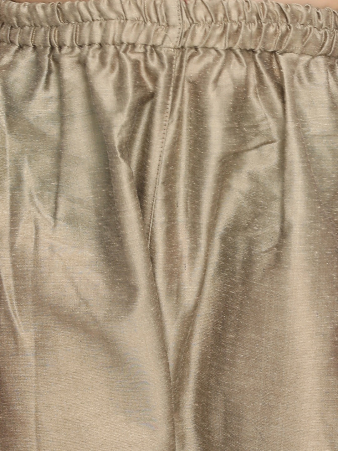 Boy's Chiku Brown Printed Kurta With Pyjama Set