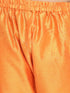 Boy's Orange Printed Design Kurta With Churidar