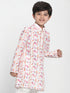 Boy's Multi-Coloured Printed Embellished Kurta