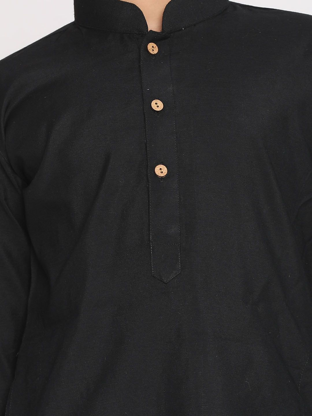 Boy's Black Kurta With Pyjama