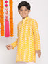Boy's Orange Pure Cotton Kurta