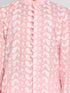 Boys Pink And White Kurta Pyjama Set