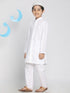 Boys White Kurta Pyjama Set