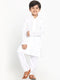 Boy's White Embroidered Kurta With Pyjama Set