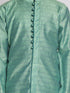 Boy's' Green Jacquard Kurta Pyjama Set
