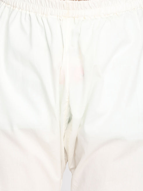 Boy's' Blue And White Kurta Pyjama Set