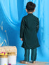 Boy's' Green Mirror Kurta Pyjama Set