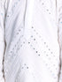 Boy's' White Mirror Kurta Pyjama Set