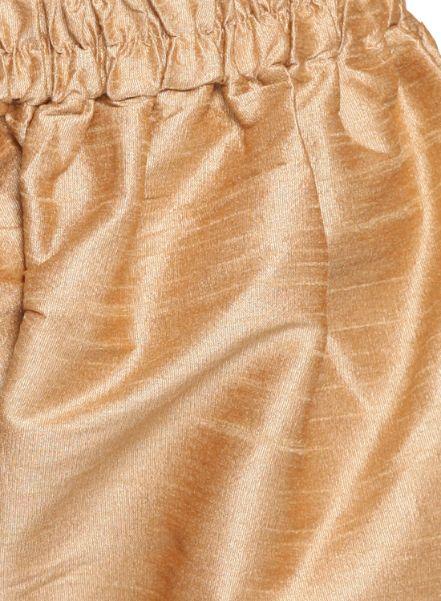 Boys' Gold Cotton Silk Kurta and Pyjama Set