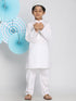 Boys' White Kurta Pyjama Set