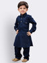 Boys' Blue Cotton Pathani