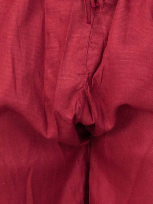 Boys' Maroon Cotton Pathani