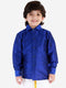 Boys' Blue Silk Long Sleeves Ethnic Shirt
