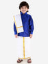 Boys' Blue Silk Long Sleeves Ethnic Shirt
