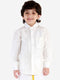 Boys' White Silk Long Sleeves Ethnic Shirt