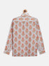 Boy's' Multicolor-Base-Beige Ethnic Shirt