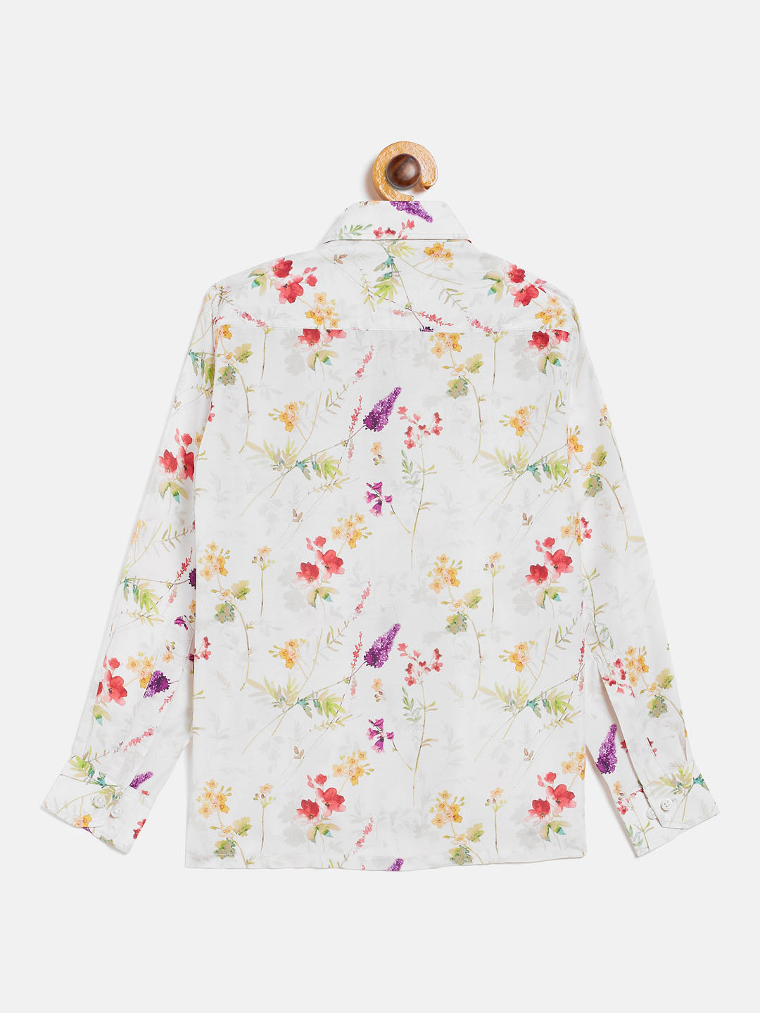 Boy's' Multicolored-Base-Cream Ethnic Shirt