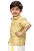Boy's Gold Opaque Ethnic Shirt