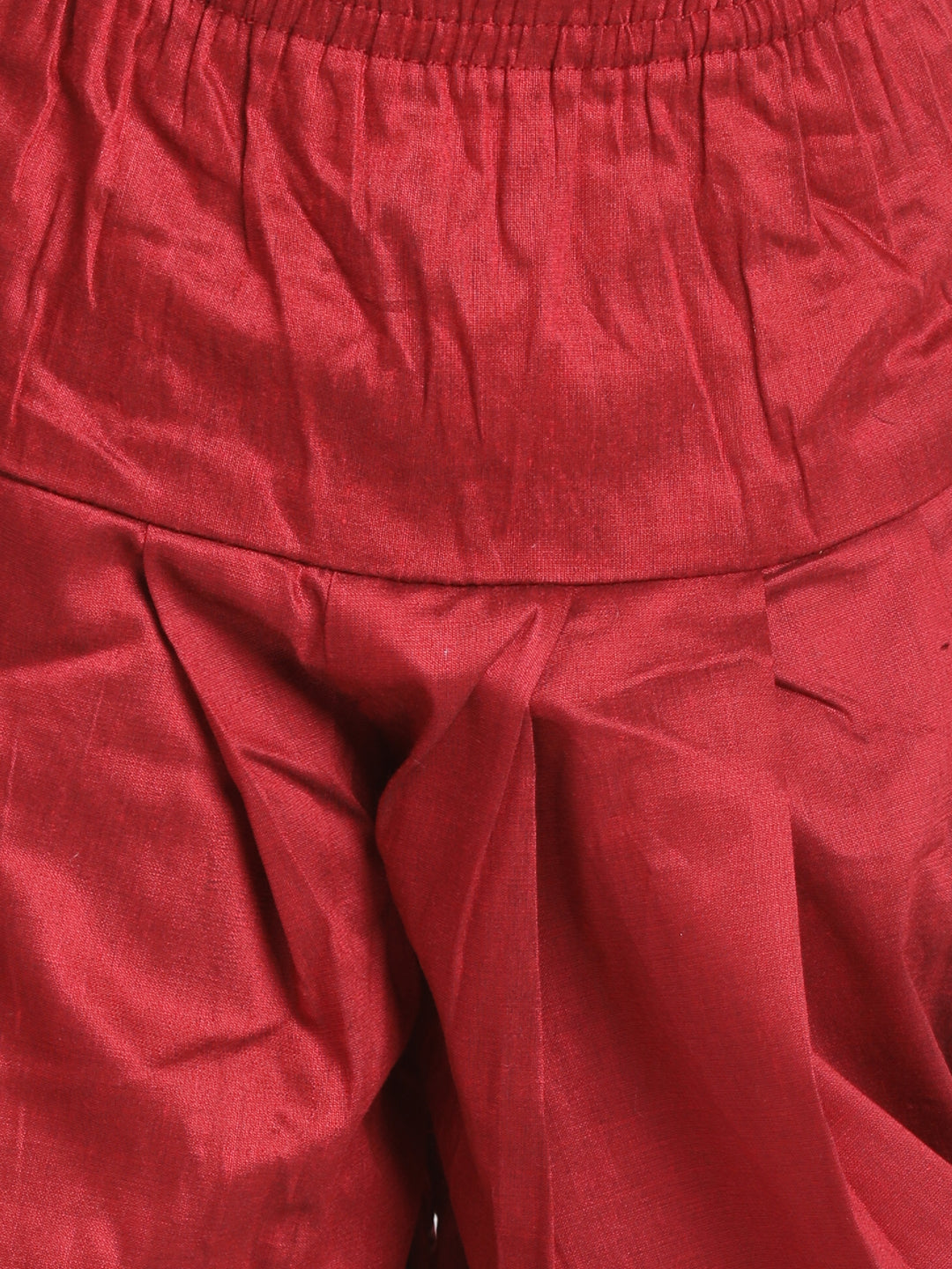 Boy's Gold And Maroon Sherwani Set