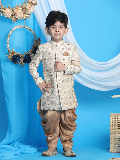 Boy's Gold Sherwani Set