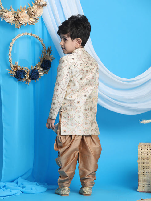 Boy's Gold Sherwani Set