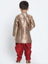 Boys' Gold Cotton Blend Sherwani