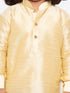 Boys' Gold Cotton Silk Kurta and Dhoti Pant Set