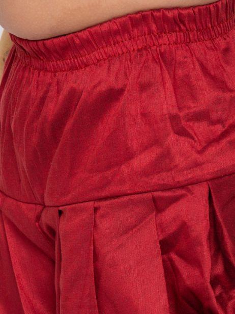 Boys' Gold Cotton Silk Kurta and Dhoti Pant Set